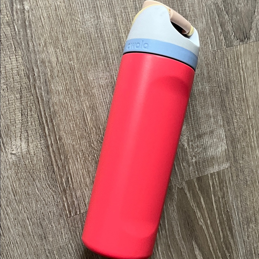 Pink Owala with Blue Lid